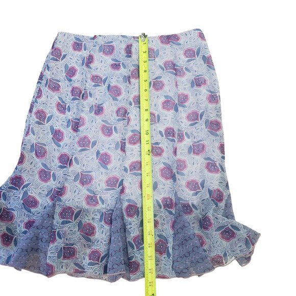 Vintage Clio Womens Floral A Line Midi Skirt Size 8 Fairy Grunge Party Feminine - Picture 8 of 9